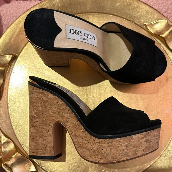 NEW Jimmy Choo suede platforms - Picture 4 of 7